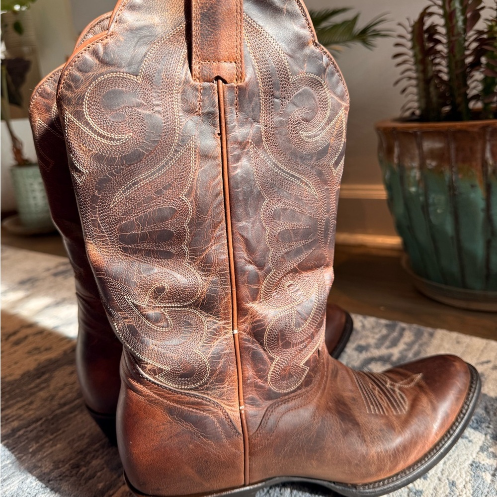 J.B. Dillon Leather Cowboy Boots